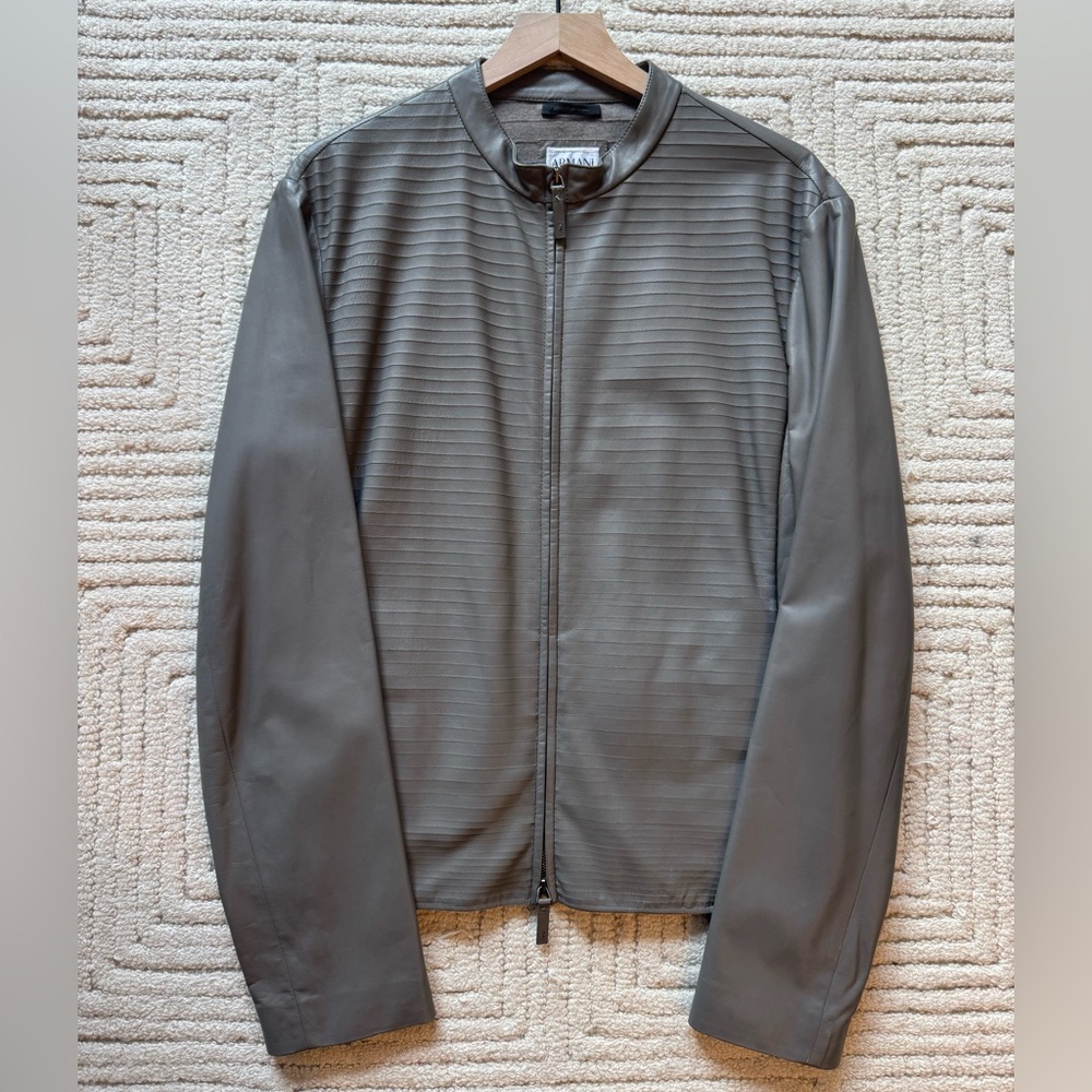 Armani Collezioni leather jacket